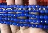 CAA3307 15 inches 6mm faceted round agate beads wholesale