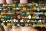 CAA3308 15 inches 6mm faceted round agate beads wholesale