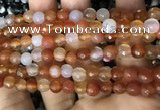 CAA3310 15 inches 6mm faceted round agate beads wholesale