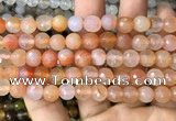 CAA3344 15 inches 8mm faceted round agate beads wholesale