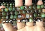 CAA3346 15 inches 8mm faceted round agate beads wholesale