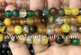 CAA3347 15 inches 8mm faceted round agate beads wholesale