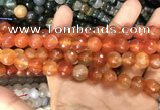 CAA3368 15 inches 10mm faceted round agate beads wholesale