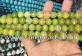 CAA3372 15 inches 10mm faceted round agate beads wholesale