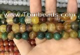 CAA3377 15 inches 10mm faceted round agate beads wholesale