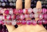 CAA3399 15 inches 12mm faceted round agate beads wholesale