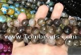 CAA3411 15 inches 12mm faceted round agate beads wholesale