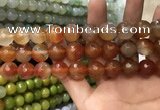 CAA3423 15 inches 14mm faceted round agate beads wholesale