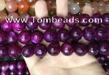 CAA3426 15 inches 14mm faceted round agate beads wholesale