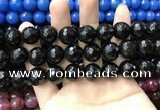 CAA3437 15 inches 14mm faceted round agate beads wholesale