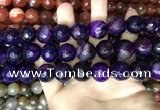 CAA3446 15 inches 16mm faceted round agate beads wholesale