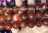 CAA3449 15 inches 16mm faceted round agate beads wholesale