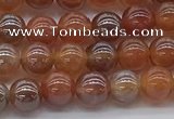 CAA3500 15.5 inches 4mm round AB-color fire agate beads wholesale