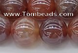 CAA3504 15.5 inches 12mm round AB-color fire agate beads wholesale