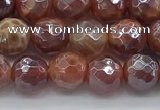 CAA3509 15.5 inches 6mm faceted round AB-color fire agate beads