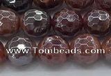 CAA3510 15.5 inches 8mm faceted round AB-color fire agate beads