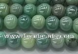 CAA3515 15.5 inches 4mm round AB-color grass agate beads wholesale