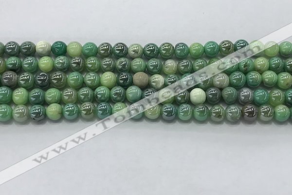 CAA3516 15.5 inches 6mm round AB-color grass agate beads wholesale
