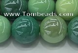 CAA3519 15.5 inches 12mm round AB-color grass agate beads wholesale