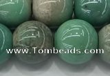 CAA3520 15.5 inches 14mm round AB-color grass agate beads wholesale