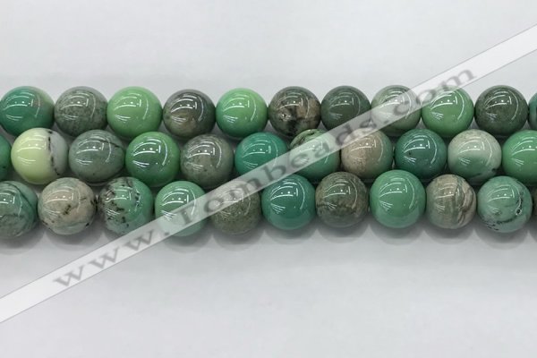 CAA3520 15.5 inches 14mm round AB-color grass agate beads wholesale