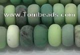 CAA3523 15.5 inches 5*8mm rondelle matte grass agate beads wholesale