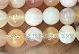 CAA3531 15.5 inches 4mm round pink botswana agate beads