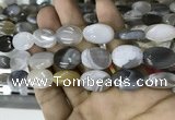 CAA3565 15.5 inches 13*18mm oval grey Botswana agate beads