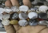 CAA3566 15.5 inches 15*20mm oval grey Botswana agate beads