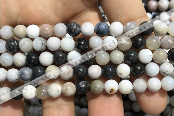 CAA3576 15.5 inches 6mm round parral dendrite agate beads