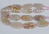 CAA3611 15.5 inches 25*45mm oval sakura agate gemstone beads