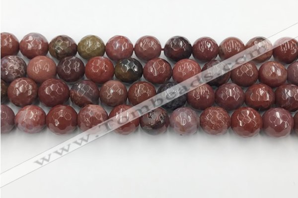 CAA3632 15.5 inches 12mm faceted round Portuguese agate beads