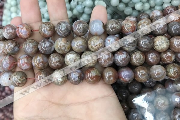 CAA3637 15.5 inches 6mm round flower agate beads wholesale