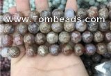 CAA3639 15.5 inches 10mm round flower agate beads wholesale