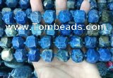 CAA3710 15*16mm - 16*17mm faceted nuggets chrysanthemum agate beads