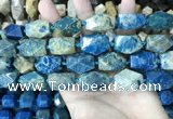 CAA3713 15*22mm - 16*25mm faceted nuggets chrysanthemum agate beads