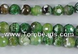 CAA375 15.5 inches 8mm faceted round fire crackle agate beads