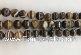 CAA3801 15.5 inches 10mm round line agate beads wholesale