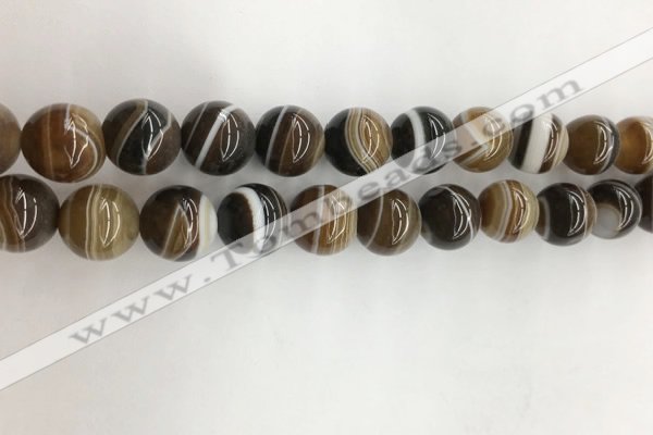 CAA3802 15.5 inches 12mm round line agate beads wholesale