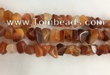 CAA3808 15.5 inches 10*14mm - 12*16mm faceted nuggets red agate beads