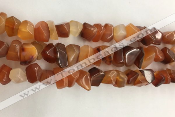 CAA3808 15.5 inches 10*14mm - 12*16mm faceted nuggets red agate beads