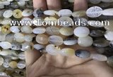 CAA3833 15.5 inches 8*12mm faceted oval montana agate beads