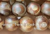 CAA3856 15 inches 8mm round tibetan agate beads wholesale