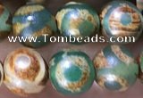 CAA3883 15 inches 8mm round tibetan agate beads wholesale