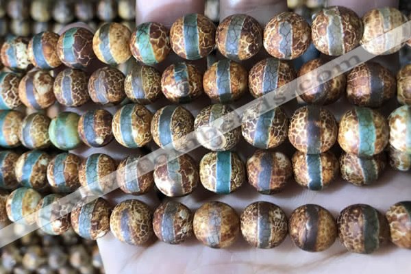 CAA3892 15 inches 10mm round tibetan agate beads wholesale