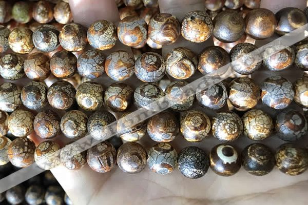 CAA3905 15 inches 10mm round tibetan agate beads wholesale