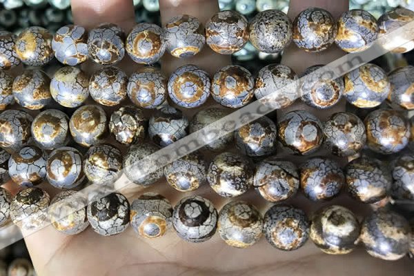 CAA3906 15 inches 10mm round tibetan agate beads wholesale