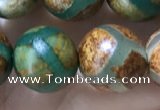 CAA3915 15 inches 10mm round tibetan agate beads wholesale