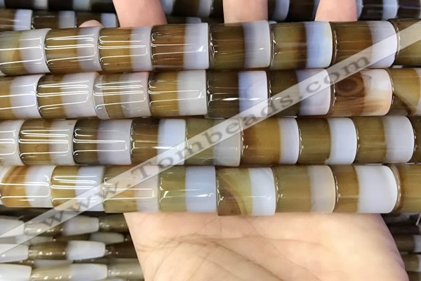 CAA3937 15.5 inches 15*18mm tube Madagascar agate beads wholesale