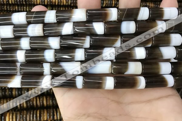 CAA3944 15.5 inches 8*20mm tube Madagascar agate beads wholesale